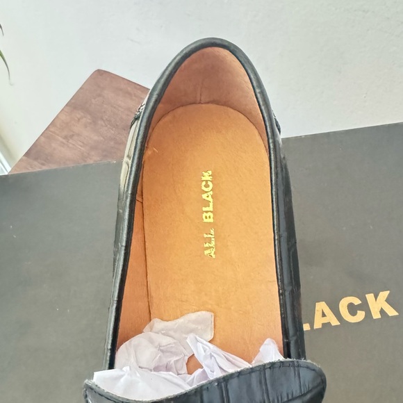 ALL BLACK Mobe Loafer Pump NEW size 38 -7/5 #10 - Picture 6 of 12